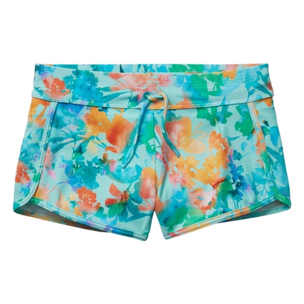 [Like New] Athleta Girl Cannonball 2.0 Swim Short in a multi-color floral print